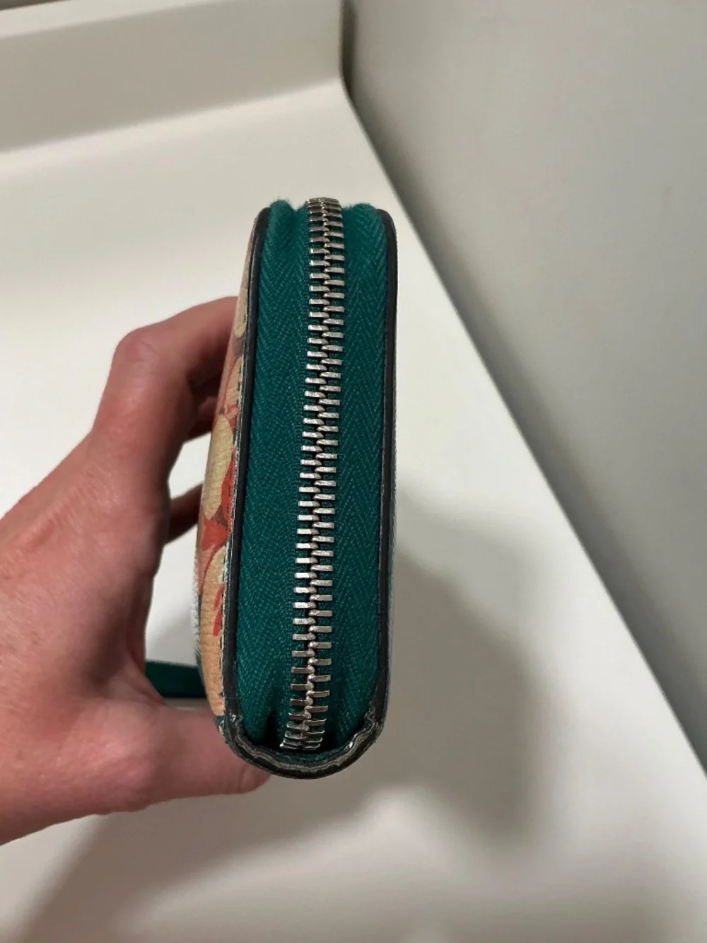 Gucci blooms green leather zippy wallet - Picture 4 of 11